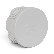 Courbi falon kívüli kötődoboz 65x35 mm gumis bevezetővel szürke IP54 32-21001-653
