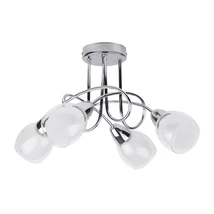 R.6083 Dave 4ágú menny. E14 4x40W króm üvegbúra