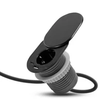 Delight beépíthető rejtett konnektor USB aljzattal fekete 20463BK