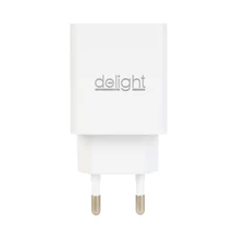 Delight hálózati adapter 2xUSB fehér 55039-2WH