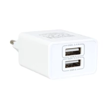 Delight hálózati adapter 2xUSB fehér 55039-2WH