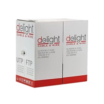 Delight UTP kábel Cat.6 tömör belső ér szürke (CCA) 20047