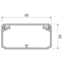 KOPOS KOLIN Műanyag kábelcsatorna 80x40 mm tetővel fehér 2m/szál 10m/cs EKD 80X40 HD