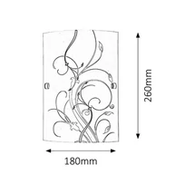 R.3691 Elina fali 260x180E27 60W fekete/fehér