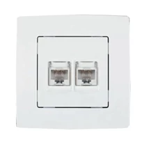 ELMARK City 2xRJ45 white metal