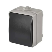 Emos falon kívüli csengő nyomó (101N) szürke-fekete IP54 A1399