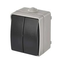 Emos falon kívüli csillárkapcsoló (105) szürke-fekete IP54 A1398.1