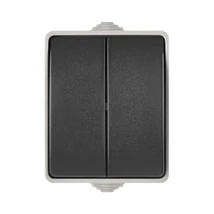 Emos falon kívüli csillárkapcsoló (105) szürke-fekete IP54 A1398.1