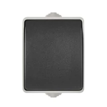 Emos falon kívüli keresztkapcsoló (107) szürke-fekete IP54 A1398.2