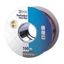 Emos hangfalkábel 2x0,75 mm2 piros-fekete rézbevonatú alumínium (CCA) S8273