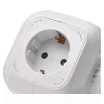 Hosszabbító - kocka 1,9 m / 4 aljzat / fehér / PVC / USB / 1,5 mm2 P04219GU