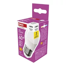 Emos LED izzó classic kisgömb E27 6,5W 806lm 4500K ZQ6E43