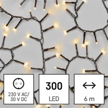 Emos LED karácsonyi fényfüzér kültéri és beltéri 6 m meleg fehér időzítős D4BW04