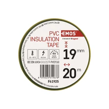 Emos szigetelőszalag 20mx19mm zöld/sárga F61925