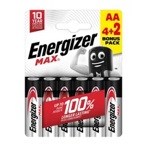 Energizer Max alkáli ceruza elem AA 4+2db/bliszter