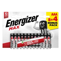 Energizer Max alkáli ceruza elem AAA 8+4db/bliszter