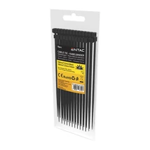 Entac kábelkötegelő 100x2,5 mm fekete gyorskötöző UV-álló ECT-2.5-100-B