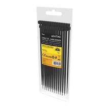 Entac kábelkötegelő 250x4,8 mm fekete gyorskötöző UV-álló ECT-4.8-250-B