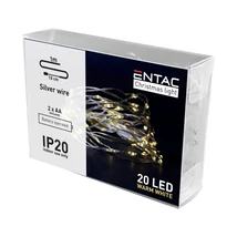 Entac karácsonyi fényfüzér beltéri 1,1m 20 LED meleg fehér IP20 ECL-S20WW
