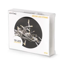 Entac karácsonyi fényfüzér beltéri 1,3m 10 LED meleg fehér IP20 ECL-10WW