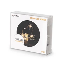 Entac karácsonyi fényfüzér beltéri 1,3m csillag 10 LED meleg fehér IP20 ECL-PS-10WW