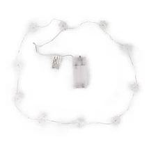 Entac karácsonyi fényfüzér beltéri 1,3m hópehely 10 LED meleg fehér IP20 ECL-PSF2-10WW