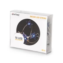 Entac karácsonyi fényfüzér beltéri 1,3m kék csillag 10 LED meleg fehér IP20 ECL-BS-10WW