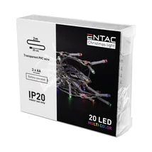 Entac karácsonyi fényfüzér beltéri 2,3m 20 LED színes IP20 ECL-20MC