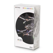 Entac karácsonyi fényfüzér időzítővel 4m 48 LED színes IP44 ECL-48MC-T