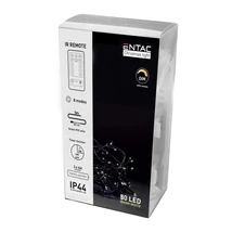 Entac karácsonyi fényfüzér távirányítóval 5m 50 LED meleg fehér IP44 ECL-IR-50WW