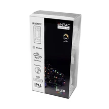 Entac karácsonyi fényfüzér távirányítóval 5m 50 LED színes IP44 ECL-IR-50MC