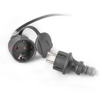 Entac lengő hosszabbító gumikábellel 10m fekete H05RR-F 3x1,5mm2 IP44 ESEC44G-10