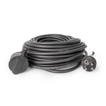 Entac lengő hosszabbító gumikábellel 20m fekete H05RR-F 3x1,5mm2 IP44 ESEC44G-20