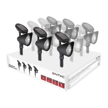 Entac napelemes kerti szolár lámpa leszúrható fekete 320mm 3 LED IP44 EGSL-P3LGF32-PDQ