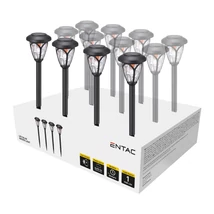 Entac napelemes kerti szolár lámpa leszúrható fekete 400mm 1 LED IP44 EGSL-P1LH40-PDQ