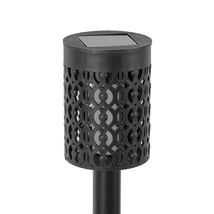 Entac napelemes kerti szolár lámpa leszúrható fekete fáklya láng effektte 360mm 6 LED IP44 EGSL-P6LF-36-12PDQ