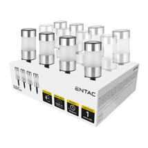 Entac napelemes kerti szolár lámpa leszúrható króm 210mm 1 LED IP44 EGSL-SS1LT21