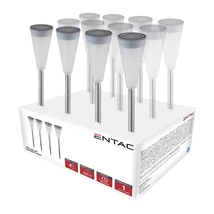 Entac napelemes kerti szolár lámpa leszúrható króm 380mm 1 LED IP44 EGSL-SS1LT38-PDQ