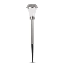 Entac napelemes kerti szolár lámpa leszúrható króm 400mm 1 LED IP44 EGSL-SS1LF40-PDQ