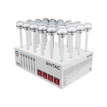 Entac napelemes kerti szolár lámpa leszúrható króm üveg fej 340mm RGB LED IP44 EGSL-SS1LC34RGB-PDQ