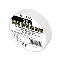 Entac szigetelőszalag 20mx19mm fehér EIT-1319-20M-W