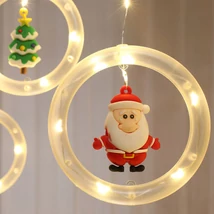 Family LED fényfüggöny mikulás 1,8 x 0,5 m 125 meleg fehér LED 58918