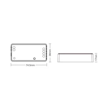 MiBoxer 3 az 1-ben RGB/RGBW/RGB+CCT LED szalag zóna vezérlő DC12-24V 12A FUT037S+