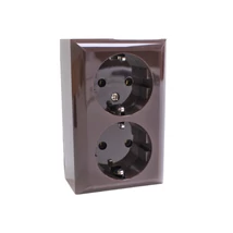 GAO 2x2P+F dugalj falon kívüli barna IP20 Business Line 0510076777