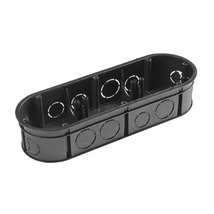 Gao 3-as szerelvénydoboz 218x75x45mm fekete IP20 18332