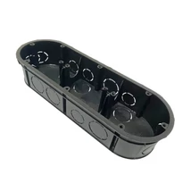 Gao 3-as szerelvénydoboz 218x75x45mm fekete IP20 18332