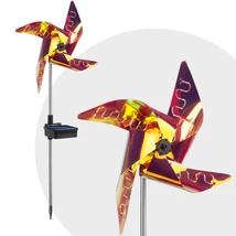 LED-es szolár szélforgó - színes LED, leszúrható - 75x23x23cm 11272