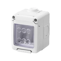 Gewiss szerelvénydoboz csapófedéllel 2 modulos falon kívüli szürke IP55 GW27042