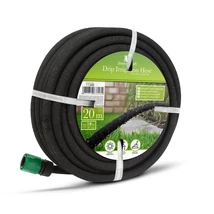 Gyöngyözőcső gyorscsatlakozókkal 20m fekete 1/2