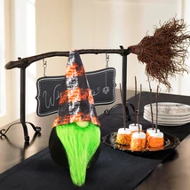 Halloween skandináv manó 16 cm zöld 58136B